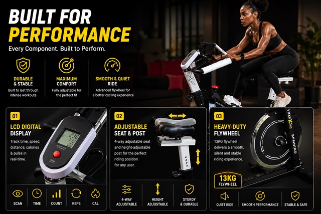 Nextfit Spin Bike - 120kg - Image 4