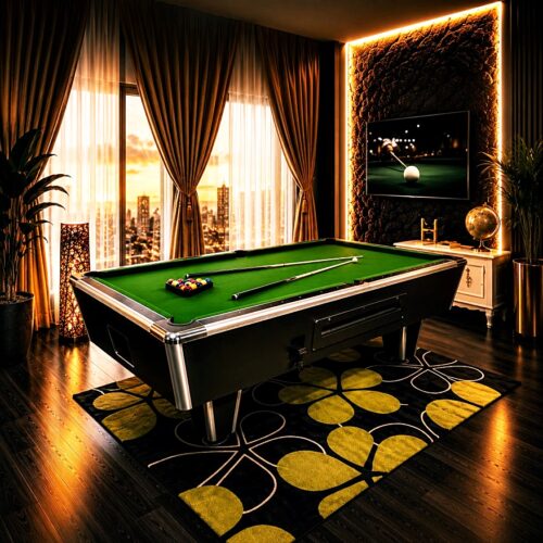 Marble Top Snooker Board with Coins 8 by 4