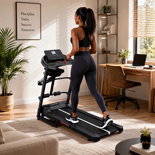 2.5HP Lightweight Smart Foldable Treadmill with Auto Incline & Bluetooth - Image 4